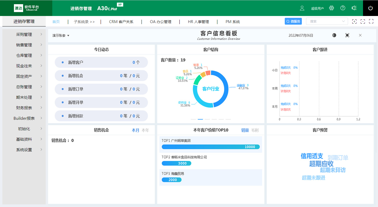 速达A30C.Plat XP 财务管理平台